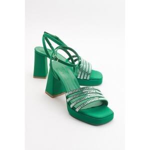 LuviShoes Nove Green Women's Heeled Shoes