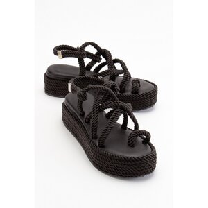 LuviShoes Juney Women's Black Sandals