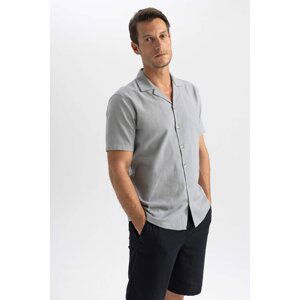 DEFACTO Modern Fit Apache Neck Short Sleeve Shirt