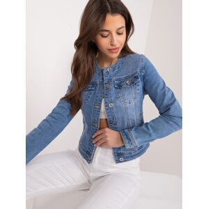 Blue Fitted Denim Jacket