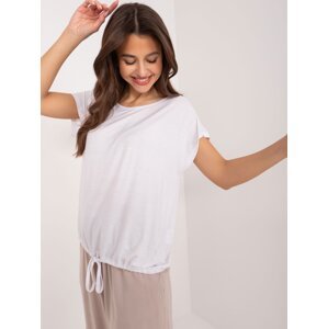 SUBLEVEL white blouse with short sleeves