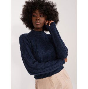 Navy blue cable knitted sweater from MAYFLIES