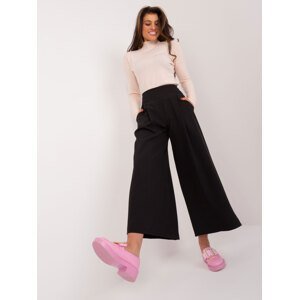 Black elegant culotte pants