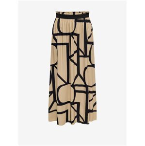 Beige women's patterned maxi skirt ONLY Venedig - Women