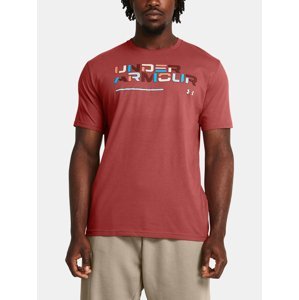Under Armour T-Shirt UA Colorblock Wordmark SS-RED - Men