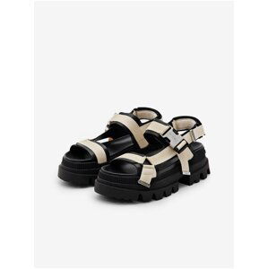 Black and beige women's platform sandals Desigual Road - Women