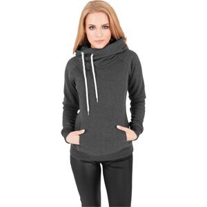 Women's Raglan Charcoal With High Neck Hood