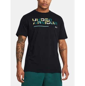 Under Armour UA T-Shirt Colorblock Wordmark SS-BLK - Men