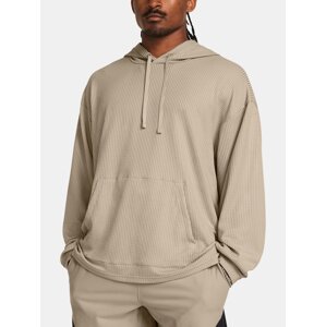 Under Armour Sweatshirt UA Rival Waffle Hoodie-BRN - Mens