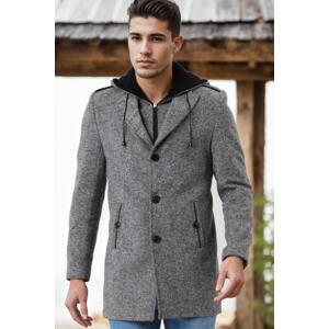 PLT8406 DEWBERRY MEN'S COAT-PATTERNED GREY-5