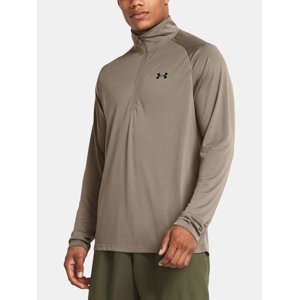 Under Armour T-Shirt UA Tech 2.0 1/2 Zip-BRN - Men