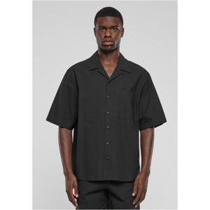 Men's Seersucker Shirt - Black