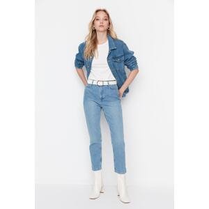 Trendyol Light Blue Recycle High Waist Mom Jeans