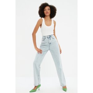 Trendyol Light Blue High Waist 90's Wide Leg Jeans