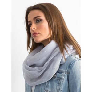 Light gray scarf with rhinestones