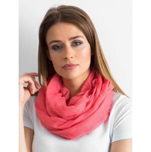 Coral scarf with rhinestones