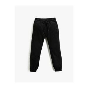 Koton Basic Chino Jogger Trousers Tied Waist Cotton Pocket