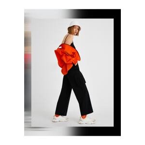 Koton High Waist Trousers with Wide Leg Pockets