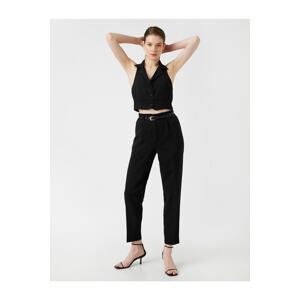 Koton Belted Carrot Trousers