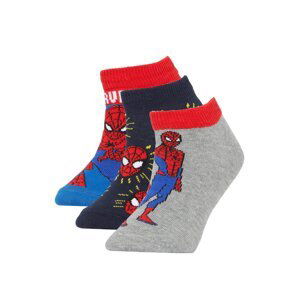 DEFACTO Boy Marvel Spiderman Licensed Cotton 3 Pack Short Socks