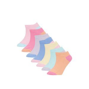 DEFACTO Girls 7-Pack Cotton Booties Socks