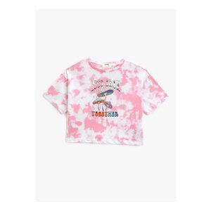 Koton Lilac Girls' Printed T-shirt 3skg10038ak