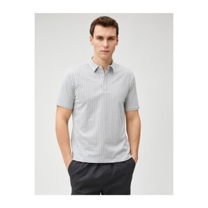 Koton Polo Neck T-Shirt Short Sleeve Cotton Button-Up