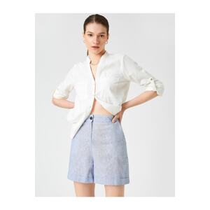 Koton Linen Shorts with Pockets