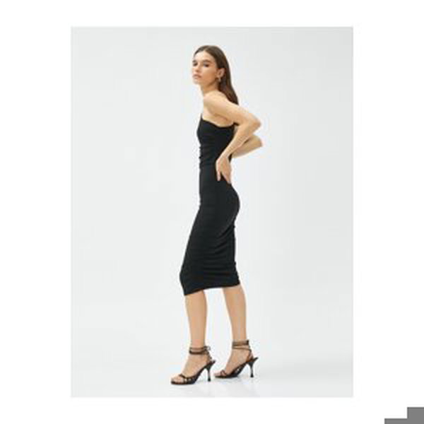 Koton Midi Length Dress One Shoulder, Slim Fit