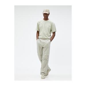 Koton Parachute Trousers Wide Cut Waist Laced Stopper Cargo Pocket Detail Cotton