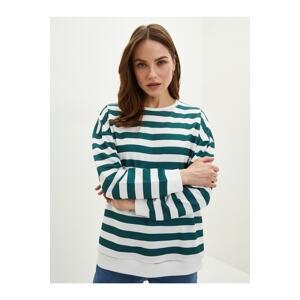 LC Waikiki Women's Crew Neck Striped Long Sleeve Sweatshirt