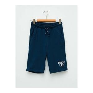 LC Waikiki Boys' Roller Shorts with Printed Elastic Waist and Cotton