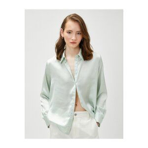 Koton Buttoned Long Sleeve Satin Shirt