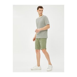 Koton Basic Bermuda Shorts Waist Laced Pocket Detailed