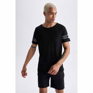 Defacto Fit Slim Fit Crew Neck Printed Sports T-Shirt