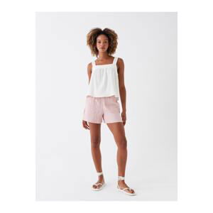 LC Waikiki Elastic Waist, Comfortable Fit and Plain Muslin Women's Shorts.