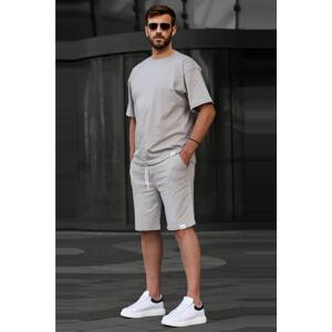 Madmext Dyed Gray Basic Men's Shorts Set 6377