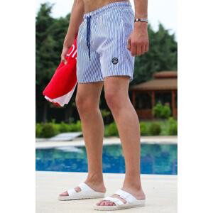 Madmext Striped Blue Marine Shorts 4253