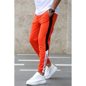 Madmext Orange Tracksuit with Side Stripes 2928
