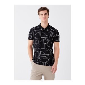 LC Waikiki Men's Polo Neck Short Sleeve Patterned Combed Cotton T-Shirt