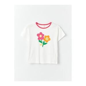 LC Waikiki Crew Neck Short Sleeve Printed Baby Girl T-Shirt
