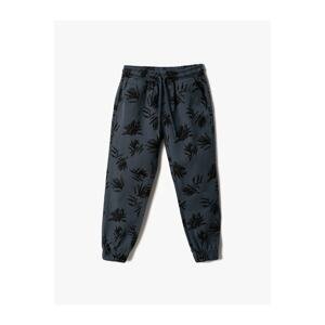 Koton Jogger Pants with Pocket Tie Waist Patterned Cotton