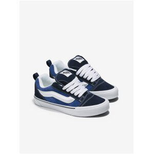 Blue-Black Mens Suede Sneakers VANS Knu Skool - Men