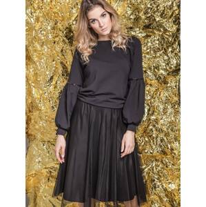 SKIRT MI... MI WITH TULLE BLACK