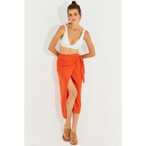 Cool & Sexy Women's Orange Wrapped Skirt