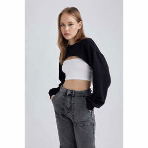 DEFACTO Crop Sweatshirt