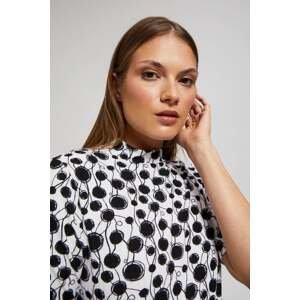 Patterned turtleneck blouse