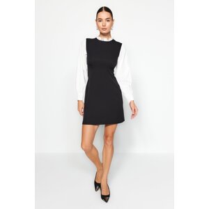 Trendyol Black A-Line Shirt Detailed Mini Woven Dress