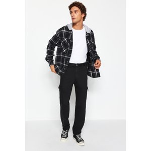 Trendyol Black Pocketed Woven Regular Fit Cargo Trousers