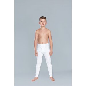 Long boys' trousers Jaś - white